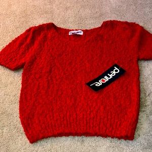 Vintage Penrose‎ Women’s Medium  Acrylic Christmas Sweater Red New Dead Stock